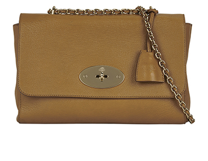 lily medium shoulder bag, &pound;380, Handbags, Brown, Leather, Front view